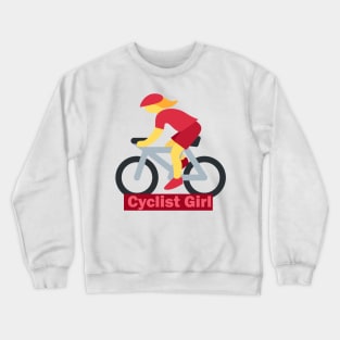 Cyclist girl Crewneck Sweatshirt